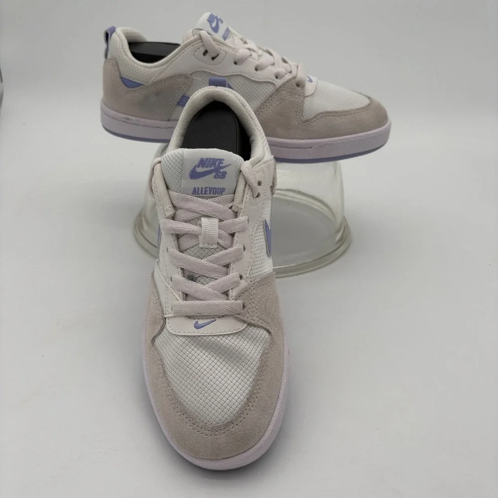 Nike‎ SB Alleyoop Womens Skate Shoes White Purple CQ0369-102 Size 6